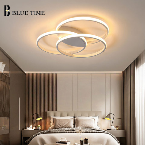 Moderne Led lustre blanc en aluminium métal plafond lustre éclairage pour salon chambre salle à manger luminaires ► Photo 1/6