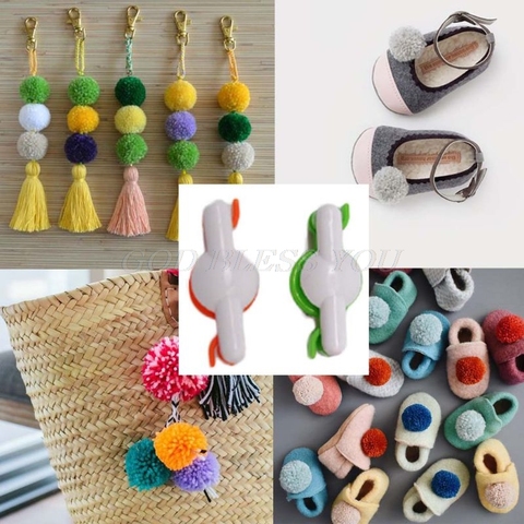 Machine à Pom-Pom pour boules de peluche, 2 pièces, pour tissage de boules, aiguille, bricolage, laine, tricot, artisanat, livraison directe ► Photo 1/6