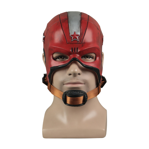 Masque de gardien rouge pour Cosplay, masque de super-héros capitaine Aleksey, en Latex, accessoire pour fête d'halloween ► Photo 1/6