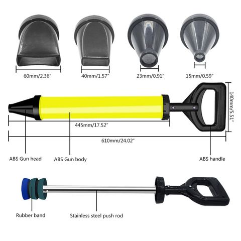 Pistolet à calfeutrer ciment chaux pompe jointoiement mortier pulvérisateur applicateur coulis outils de remplissage avec 4 buses E7CB ► Photo 1/5