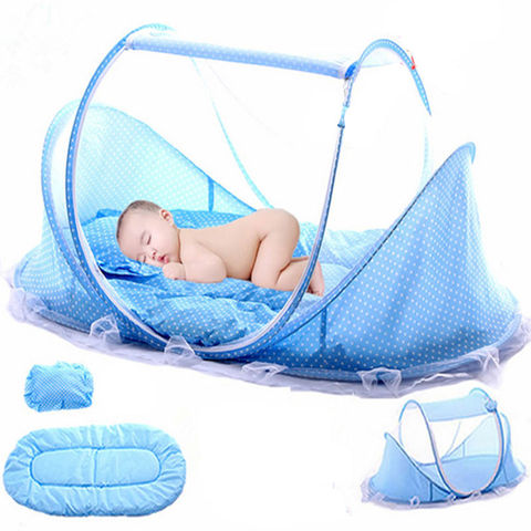 Moustiquaire pliable pour bébé, matelas, costume en trois pièces pour enfants de 0 à 3 ans ► Photo 1/6