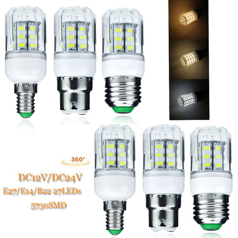 Éclairage LED, lampe épis de maïs LED ampoules, E27, B22, GU10, G9, E14, 27LED, 7W, 5730 SMD, projecteur lustre, pas de scintillement ► Photo 1/6