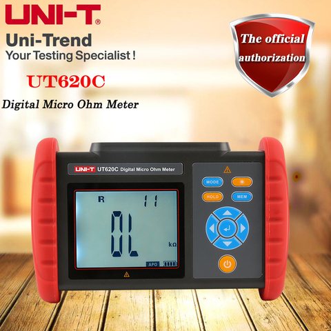 Micro Ohm mètre numérique portatif de haute précision, instrument de mesure de résistance de bobine/moteur/fil DC de faible résistance, UNI-T UT620C ► Photo 1/6