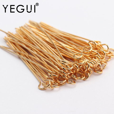 YEGUI-accessoires de bijouterie, plaqué or 18k, 0.3 microns, sans nickel, accessoires pour la fabrication de bijoux, breloques, bricolage, 20 g/lot, M549 ► Photo 1/6