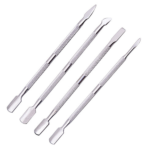 1 pièces acier inoxydable Double tête cuticule poussoir pour manucure 2022 outils pour ongles Art anti-dérapant ongles cuticules dissolvant accessoires ► Photo 1/5