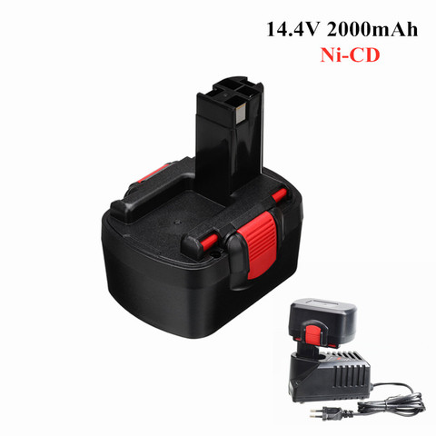 BAT038 14.4V 2000mAh batterie Rechargeable pour bosch BAT038 BAT040 BAT140 BAT159 BAT041 3660K NI-CD PSR GSR GWS GHO 14.4V batterie ► Photo 1/6