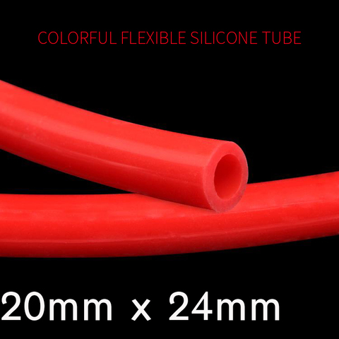 Tube en Silicone Flexible coloré ID 20mm x 24mm OD qualité alimentaire Non toxique boisson eau tuyau en caoutchouc lait bière tuyau souple connecter ► Photo 1/2