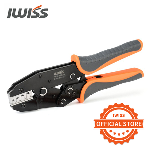 Iviss-pince IWS-0560 pour sertir les fils de cuivre, outils pour sertir 20-10AWG 0.5-6 mm2 454A/454B/454C, terminaux en forme de U ► Photo 1/6