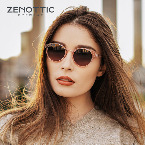 ZENOTTIC Mode Femmes Hommes lunettes de Soleil Polarisées Lunettes De Soleil Rondes Rétro Unisexe UV400 Nuances Lunettes De Soleil BT4203S ► Photo 1/6