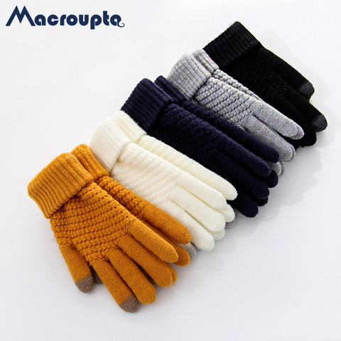 Gants Femme Hiver ecran tactile Handchoenen noir gants Mujer 2022 Promotion Hiver Femme Rekawiczki Gant Luva Eldiven ► Photo 1/6