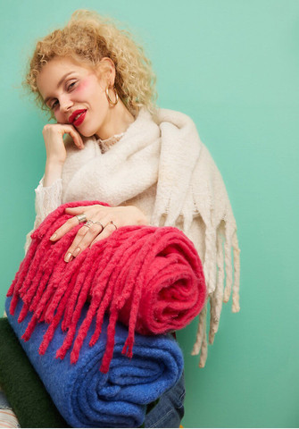 Écharpe d'hiver en cachemire de couleur unie pour femmes, châles chauds et longs glands, couverture Pashmina ► Photo 1/6