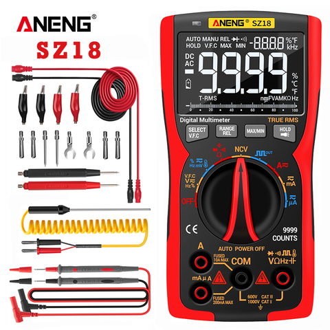 ANENG SZ18 9999 professionnel vrai RMS testeur analogique Multimetro bricolage Transistor condensateur NCV testeurs Lcr mètre numérique multimètre ► Photo 1/6