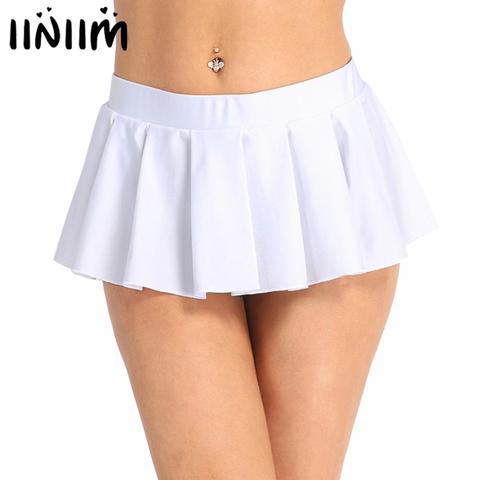 Mini jupe plissée confortable pour écolière pour femmes, vêtements de nuit de fête, vêtements de boîte, tenue de fête, jupe basse, Sexy ► Photo 1/6