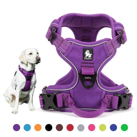 Truelove harnais pour chien | Harnais de sécurité réglable en Nylon pour chien animal de compagnie Large, gilet rembourré et réfléchissant pour chiens, contrôle de la laisse d'animaux ► Photo 1/6