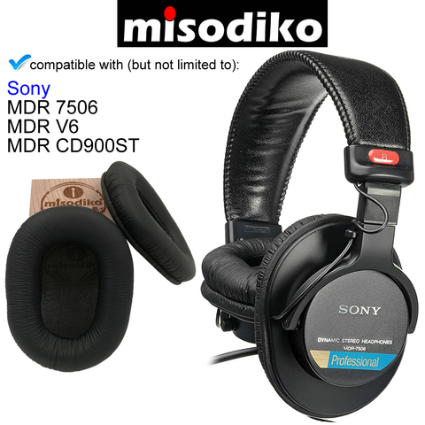 Misodiko – Kit de coussinets d'oreille de remplacement, pour Sony MDR 7506 - V6 - CD900ST, pièces de réparation pour écouteurs avec mousse à mémoire de forme ► Photo 1/6