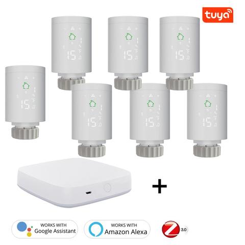 HY368 Valve de radiateur thermostatique Wifi Tuya, ZigBee TRV, pour système de chauffage de radiateur ► Photo 1/6