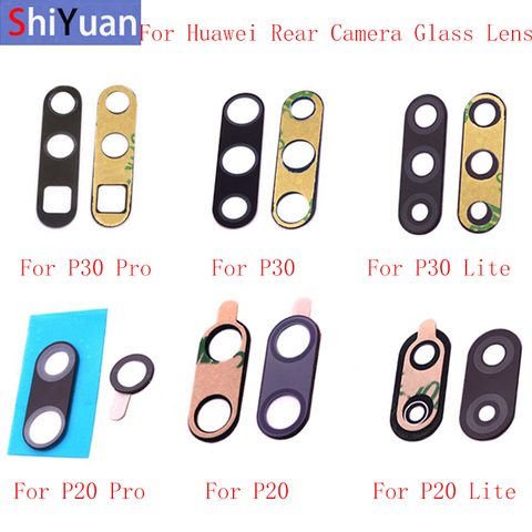 Remplacement d'origine en verre d'objectif de caméra arrière pour Huawei P30 P30 Pro P30 Lite P20 Pro P20 Lite avec autocollant ► Photo 1/6