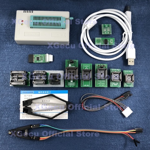 XGecu-programmateur universel USB TL866II Plus, supporte 15000 + Flash SPI IC, NAND EEPROM, MCU PIC AVR + adaptateur 12 pièces + extracteur IC ► Photo 1/5