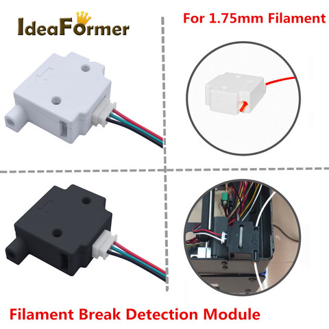 Détecteur de rupture de Filament d'imprimante 3D, Module avec capteur d'épuisement de câble de 1M, commutateur d'inspection de matériau, détecteur de capteur 3D ► Photo 1/6