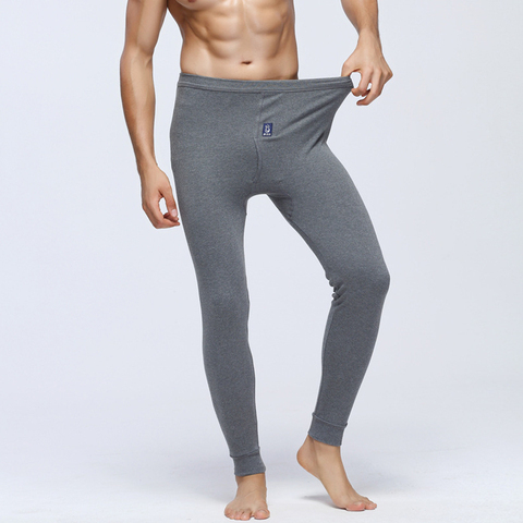 Leggings longs en coton pour homme, lot de 2 pièces, sous-vêtements thermiques de marque, automne-hiver, chauds, bas de couchage ► Photo 1/6