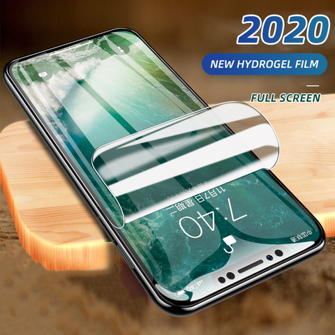 Protecteur d'écran pour iPhone, Film Hydrogel doux, pour modèles 5, 5s, SE, 7, 8 Plus, 6 Plus, 12, X, XS, XR, XS Max, 11 Pro, 2022 ► Photo 1/6