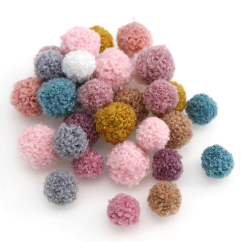 Pompons boule en laine Polyester de 15/20mm, 50 pièces, pour décoration artisanale ► Photo 1/6