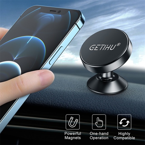 GETIHU Magnétique Support de Téléphone De Voiture Aimant Support de Smartphone Support GPS Pour iPhone 12 mini 11 Pro Max X 6 7 8 Plus Xiaomi 10 Huawei ► Photo 1/6