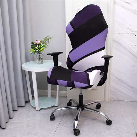 Chaise de jeu d'ordinateur de bureau couvre le siège de fauteuil de Spandex extensible couvre le protecteur de meubles jeu de course couverture de chaise rotative ► Photo 1/6