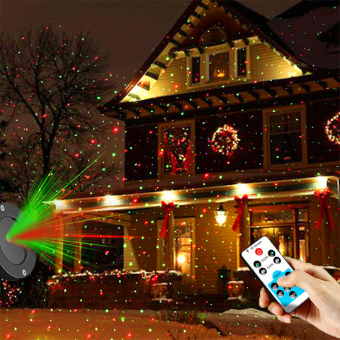 Projecteur Laser LED imperméable d'extérieur, lumière de scène de noël, de jardin, de pelouse, d'étoile, de douche, décoration de fête à domicile ► Photo 1/6