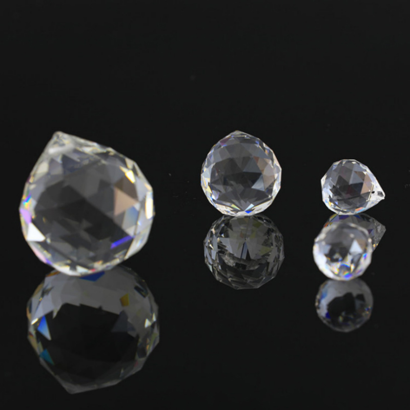 15mm-100mm cristaux de verre pour lustres à facettes suspendus boule cristal  gouttes pour pièces de lustre pour la décoration de la maison - Historique  des prix et avis