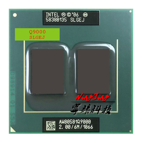 Intel Core 2 Quad Mobile Q9000 SLGEJ, 2.0 GHz, 4 cœurs, 4 threads, 6M, 45W, prise P ► Photo 1/1
