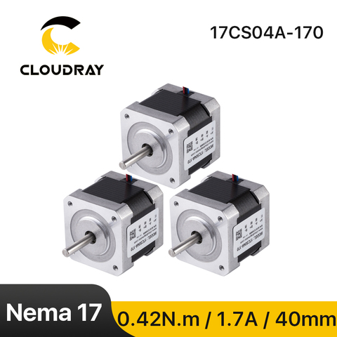 Cloudray Nema 17 moteur pas à pas 40mm 42Ncm 1.7A 2 phases moteur pas à pas pour CNC imprimante 3D gravure fraiseuse ► Photo 1/6