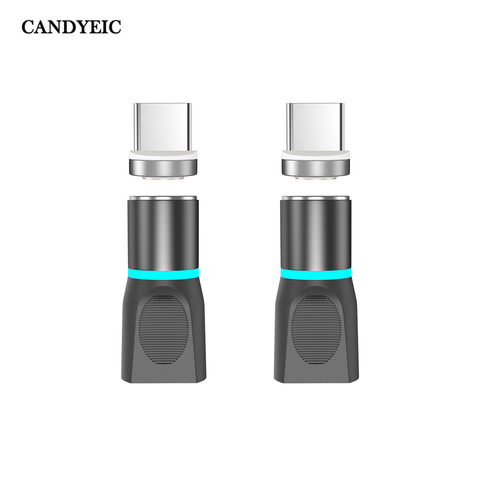 Candyeic USB typique adaptateur de charge magnétique pour Samsung Galaxy S20 Ultra adaptateur USB C chargeur pour OPPO Ace2 aimant adaptateur USB ► Photo 1/6