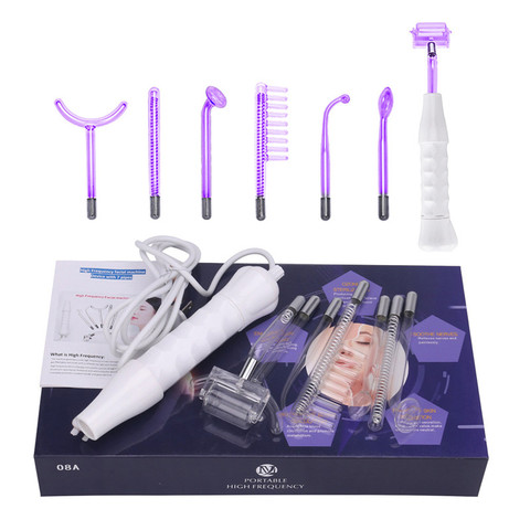 7 en 1 haute fréquence électrothérapie électrode violet lumière acné baguette soins de la peau tache acné dissolvant Facial Spa beauté Machine ► Photo 1/6