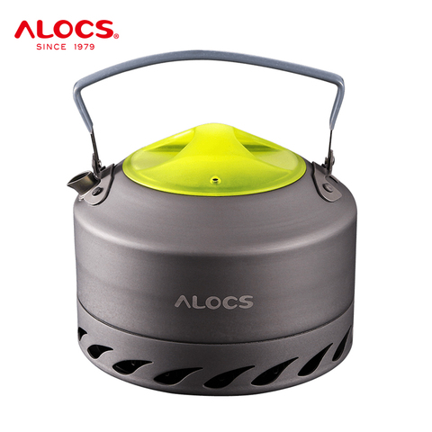 ALOCS-théière bouilloire à eau Portable de 0,9 l, compacte, pour l'extérieur, en alliage d'aluminium, pour pique-nique Camping randonnée, voyage, CW-K07 ► Photo 1/6