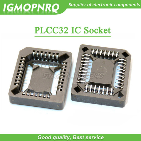 10 prises PLCC32-SMD IC, adaptateur de prise PLCC32, convertisseur PLCC PLCC-32 32 broches ► Photo 1/1