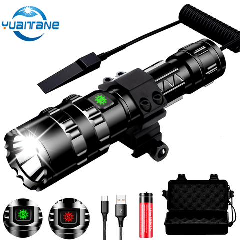 Ultra lumineux lampe torche à LED militaire Scout L2 2000lms chasse pêche lumière USB Rechargeable étanche torche 5 Modes par 1*18650 ► Photo 1/6