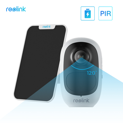 Reolink Argus 2E et panneau solaire batterie Rechargeable caméra WiFi 1080P Full HD PIR détection de mouvement Audio 2 voies 120 ° large Viewi ► Photo 1/6