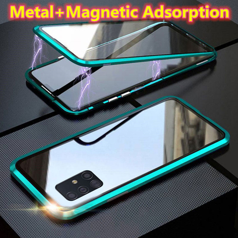 Coque magnétique en métal, antichoc, en verre, pour Xiaomi Mi 8 9 SE 10 Pro Max 3 Mix 2S 6X CC9E A3 A5 F1, 360 ► Photo 1/6