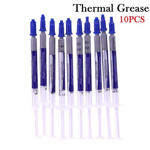 10 pièces/lot 1g gris argent graisse thermique Silicone dissipateur thermique pâte CPU refroidisseur dissipateur thermique 10% argent pour CPU ► Photo 1/6