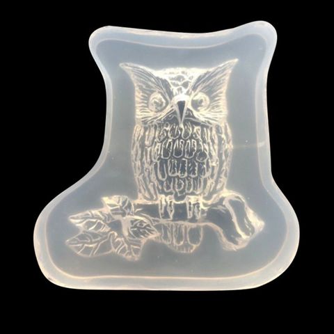 Moule en Silicone en résine époxy UV, fait à la main, décoration sur pied, hibou, animaux, artisanat de la maison ► Photo 1/6