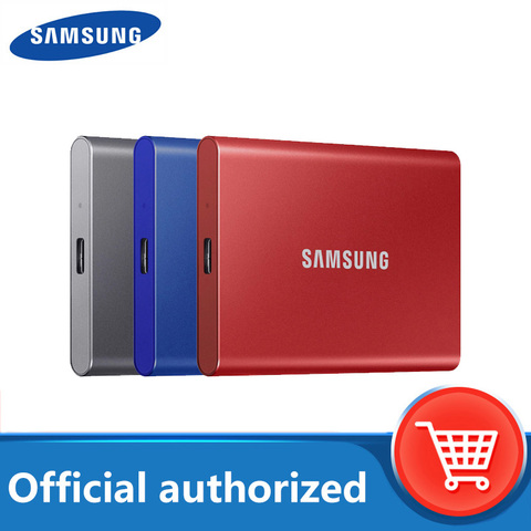 Samsung T7 portable SSD NVME 500GB 1 to 2 to disques SSD externes type-c USB 3.2 Gen2 et rétrocompatible pour ordinateur portable ► Photo 1/6