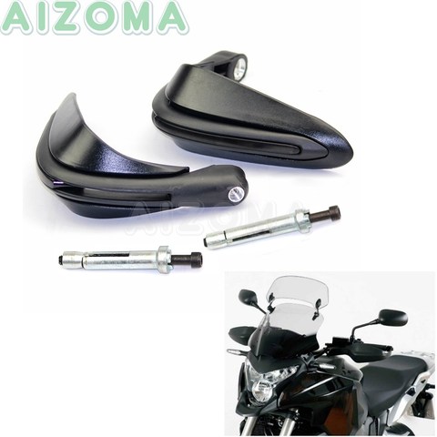 Protège-mains de moto noir | 7/8 pouces (22mm), protection contre la saleté, vélo de rue universel pour Honda Ducati Yamaha Suzuki ► Photo 1/6