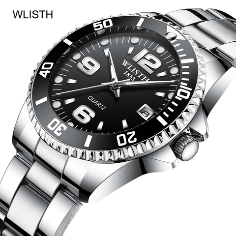 2022 Top marque WLISTH luxe montre pour hommes 30m étanche Date horloge mâle sport montres hommes Quartz montre-bracelet Relogio Masculino ► Photo 1/6