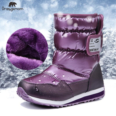 -30 degrés russie hiver chaud bébé chaussures, mode imperméable chaussures pour enfants, filles garçons bottes de neige enfants chaussures bottes de pluie ► Photo 1/6