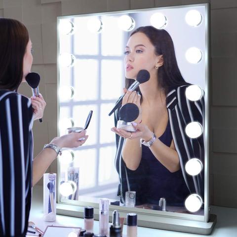 10 lumières Led pour miroir de salle de bain, Style Hollywood, bande lumineuse blanche brillante pour le maquillage ► Photo 1/6