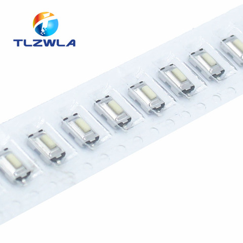 Micro interrupteur tactile, 100 pièces, 3x6x2.5 SMD, blanc, tête de bouton tressée ► Photo 1/2