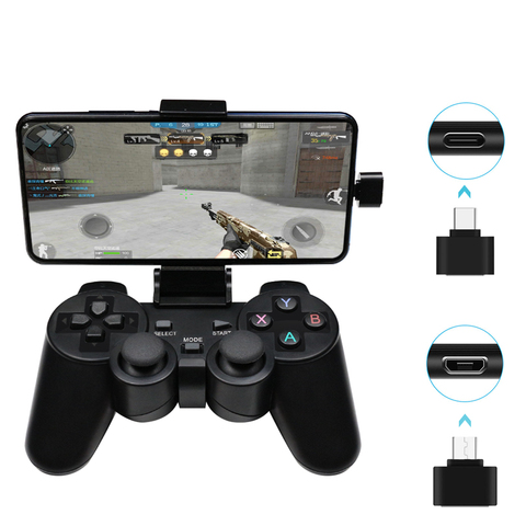 Manette sans fil PC pour PS3 Android téléphone TV boîte 2.4G sans fil Joystick Joypad USB PC contrôleur de jeu pour Xiaomi OTG téléphone intelligent ► Photo 1/6