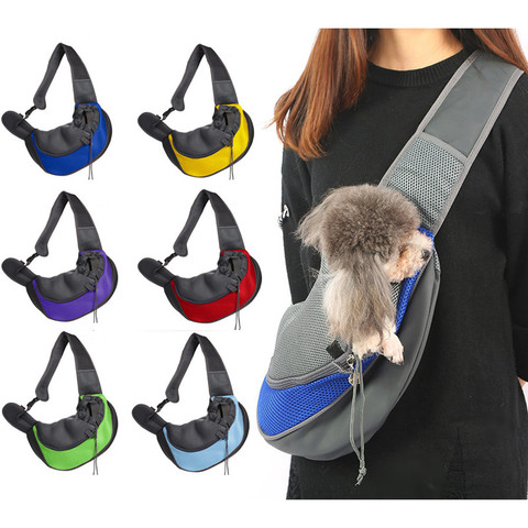 Oxford – sac de transport confortable pour chien, chat, chiot, sac d'extérieur, sac à bandoulière simple en maille, fourre-tout de voyage en maille ► Photo 1/6