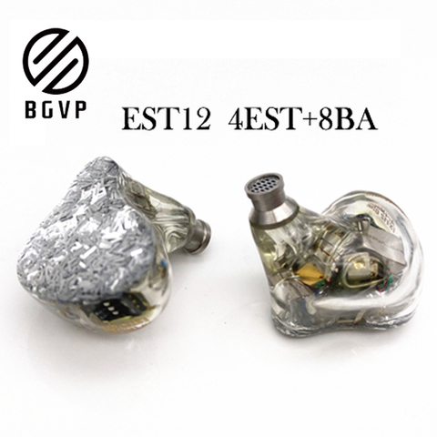 BGVP ES12 4EST + 8BA électrostatique équilibré Armatures écouteur Hifi musique Moniotor personalizables écouteur Audiophiles musicien ► Photo 1/6